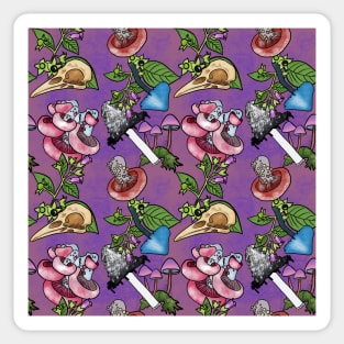 Botanist's Deadly Plants and Mushrooms Purple Sticker